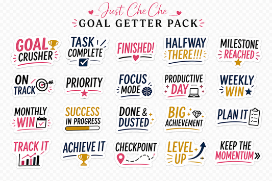 Becoming Her - Digital Sticker Pack: Goals & Productivity