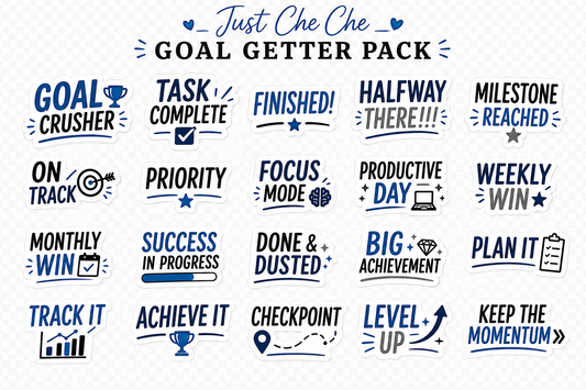 Becoming Him - Digital Sticker Pack: Goals & Productivity