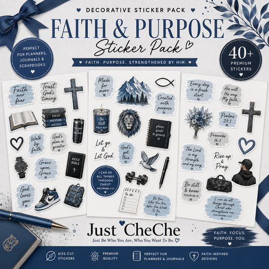 Becoming Him - Digital Sticker Pack: Faith & Purpose