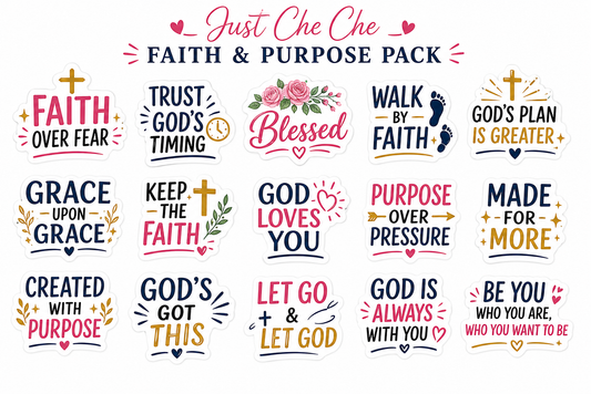 Becoming Her - Digital Sticker Pack: Faith & Purpose