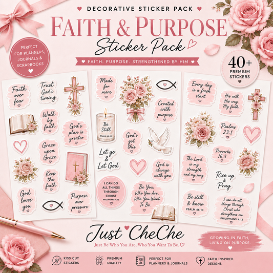 Becoming Her - Digital Sticker Pack: Faith & Purpose