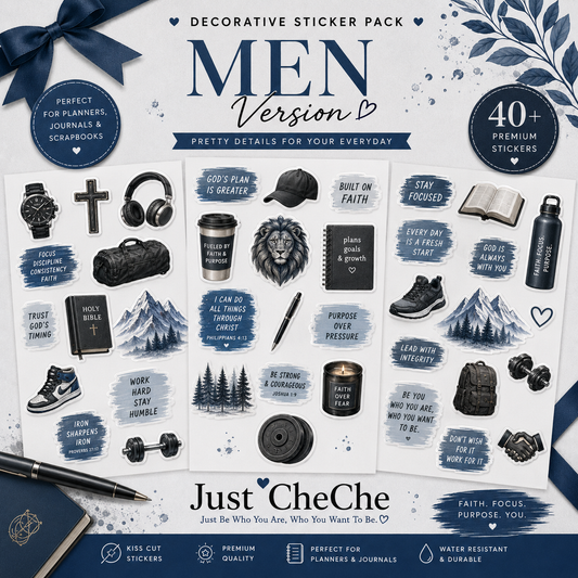 Becoming Him - Digital Sticker Pack: Decorative Icons